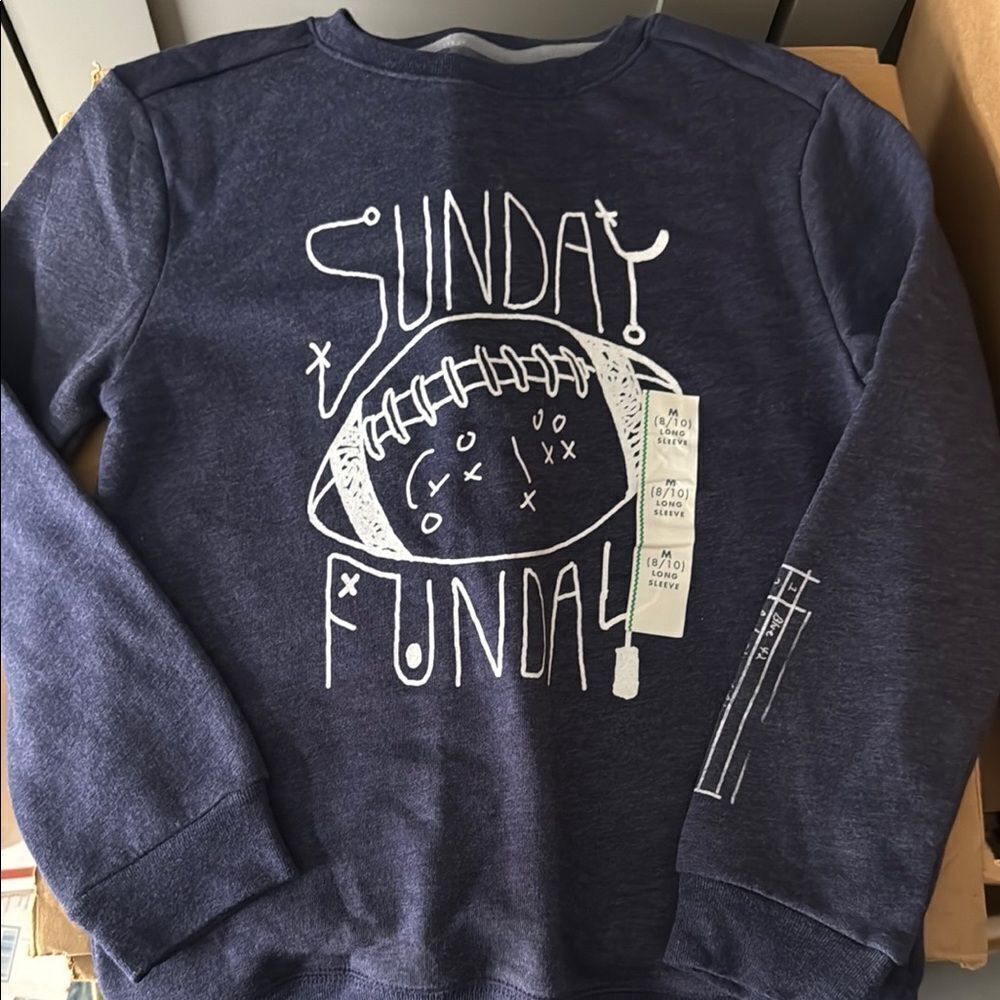 Blue 'Sunday Funday' Sweatshirt